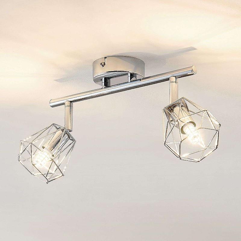 LINDBY SPOT POUR PLAFOND GIADA, À 2 LAMPES, 37,5 CM, COULEUR CHROME,