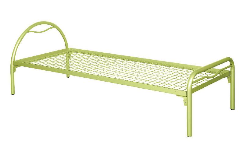 LIT TÊTE ARCEAU MÉTAL ALBA SOMMIER TREILLIS 80X190CM COLORIS VERT ANIS - MANUTAN COLLECTIVITÉS