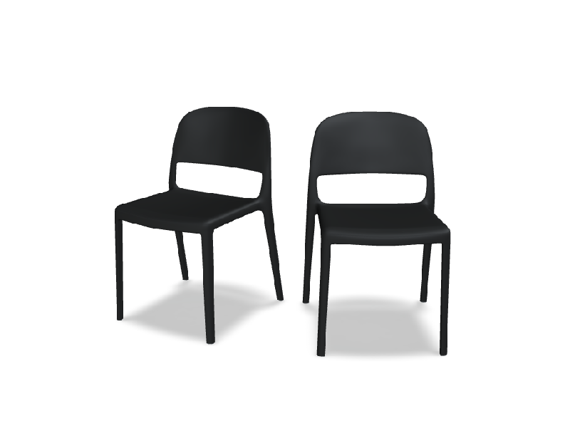 Lot de 2 chaises BLENDY - noir_0