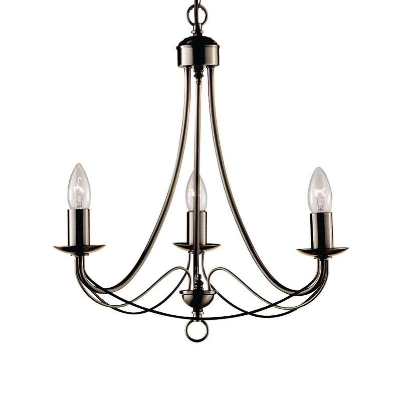 SEARCHLIGHT LUSTRE STYLÉ MAYPOLE À 3 LAMPES