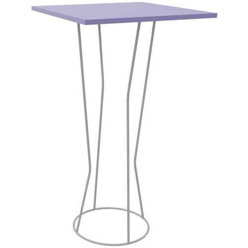 MANGE DEBOUT CYCLO 60 X 60 CM PLATEAU MAUVE POUDRÉ PIÈTEMENT GRIS