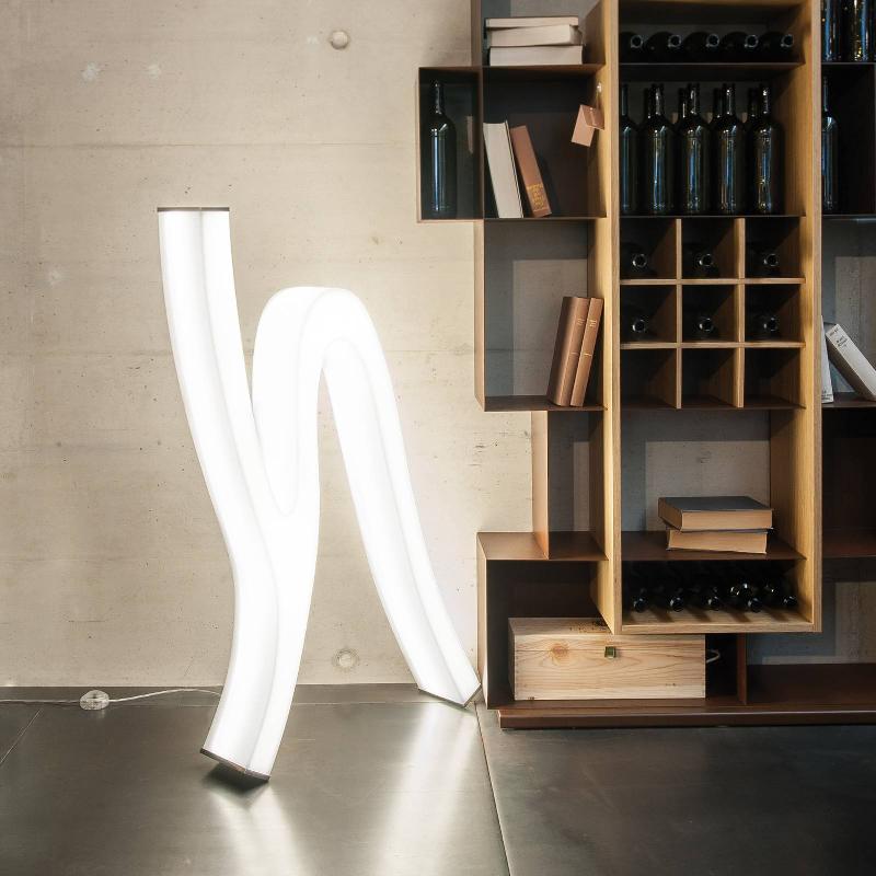 MOLTO LUCE LASH OBJECT LAMPADAIRE LED BLANC/CHROMÉ