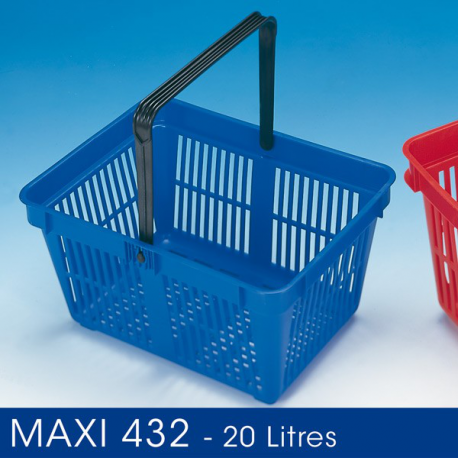 Panier de magasin MAXI 432 - 20L - Superposable - Poignée autoblocante - Plusieurs coloris_0