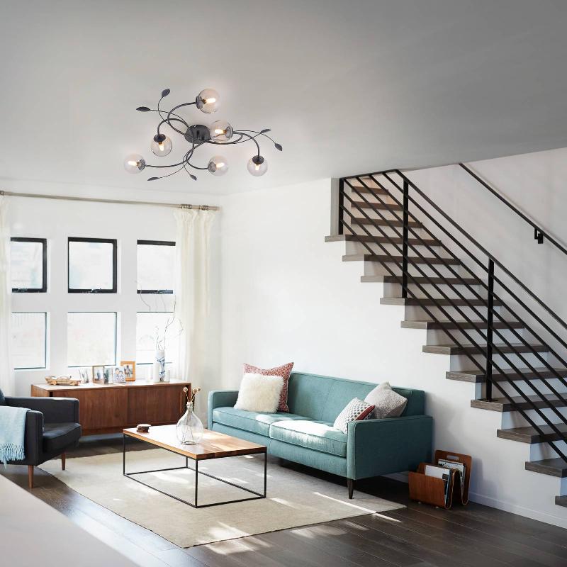 PAUL NEUHAUS WIDOW PLAFONNIER LED, À SIX LAMPES