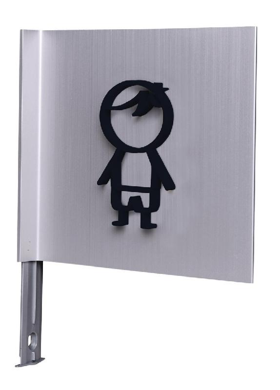 PICTOGRAMME NEOSIGN 3D DRAPEAU WC GARÇON NOIR - MANUTAN COLLECTIVITÉS