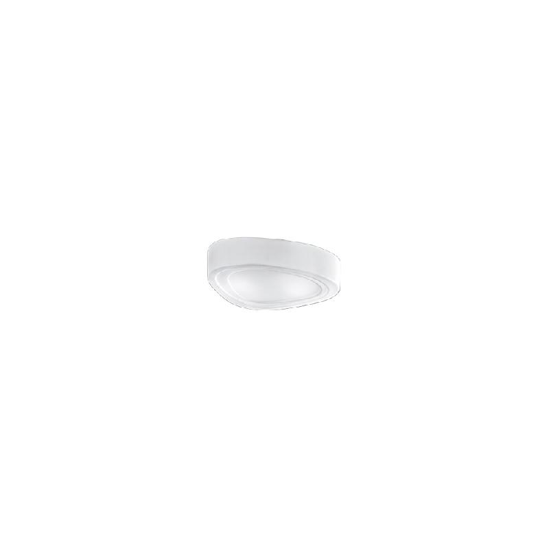 Plafonnier en verre blanc 10S46470 avec 2 douilles E27, design moderne et élégant pour l'éclairage intérieur, dimensions 35 x 28 x 9 cm - Perenz -_0