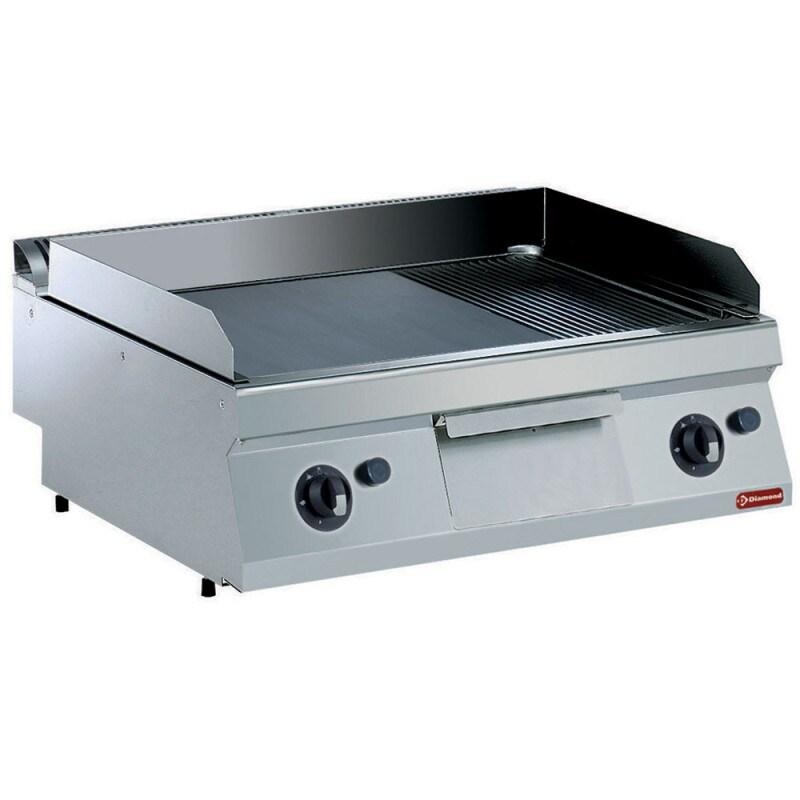 Plaque cuisson gaz - 2/3 lisse et 1/3 rainurée - Diamond - 0615402395700_0