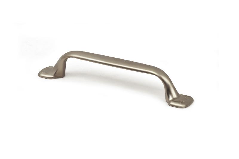 Poignée de meuble zamak satiné, entraxe 96 mm