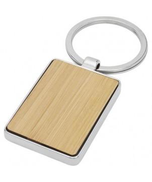 PORTE-CLÉS RECTANGULAIRE NETA EN BAMBOU - NATUREL - PORTE-CLÉS PUBLICITAIRES PERSONNALISÉS
