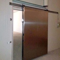 Porte de chambre froide coulissante - JingQuan - Isolation thermique 10kW 500kg - Alliage d'aluminium_0