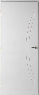Porte Élégance Grooves - Design Arc - Ame pleine avec Joint d'Étanchéité_0