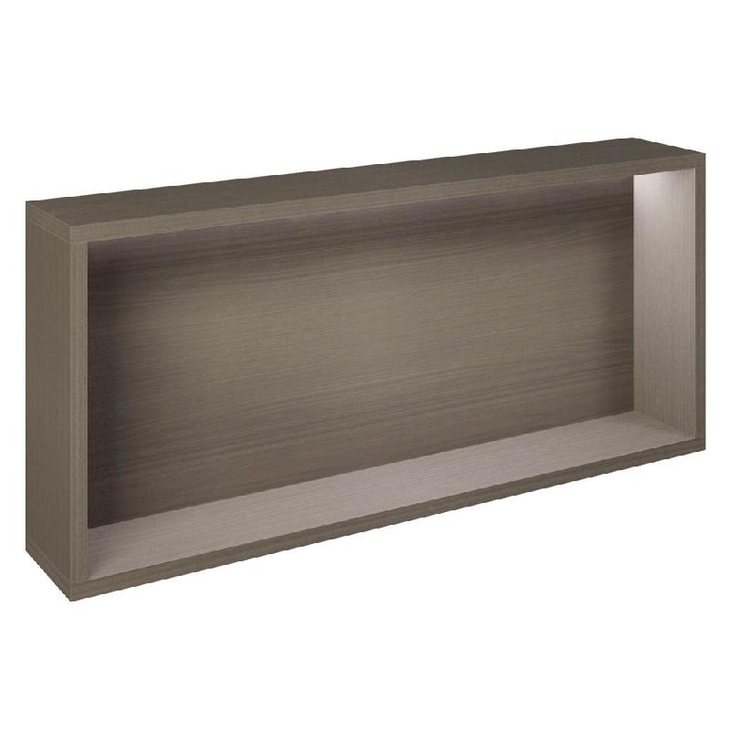 Présentoir Cage noyer foncé avec LED 86x14,5x38,4cm_0
