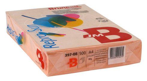 PAPIER A4 COULEURS PASTEL SAUMON 80 G BRUNEAU REPROSUN - RAMETTE DE 500 FEUILLES