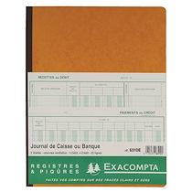 REGISTRE COMPTABLE PIQÛRE CAISSE ET BANQUE 32X25 CM 6510