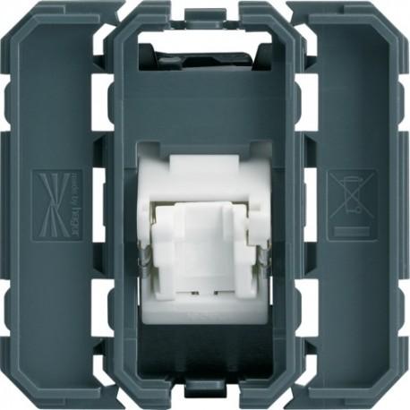 RJ45 CAT.6 UTP 2M INCLINÉ 45° - APPAREILLAGE MURAL GALLERY HAGER WXF230