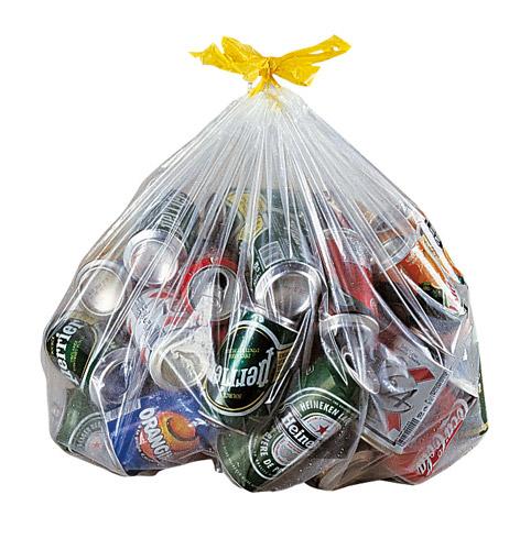 SAC POUBELLE 50 LITRES À LIENS COULISSANTS TRANSPARENT - 100 SACS