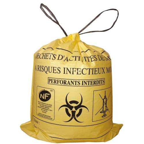SACS POUBELLE POUR DÉCHETS MOUS À RISQUES INFECTIEUX - 25 SACS BRICOZOR