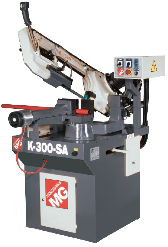 Scie à ruban semi-automatique K-300/2-SA - MG Tronzadoras - Précision et robustesse pour coupe aluminium et métal_0