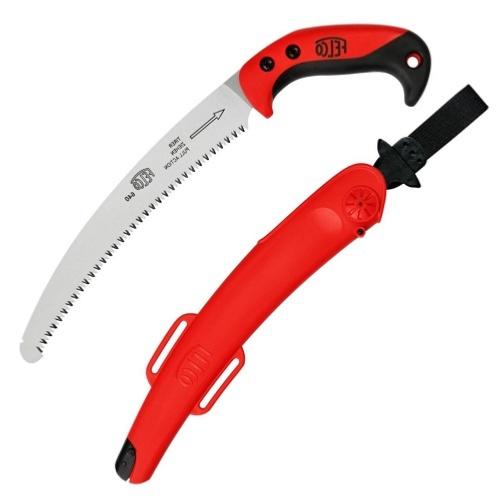 Scie courbe à coupe tirante avec étui - Felco F640 - Lame en acier chromé, poignée soft touch_0