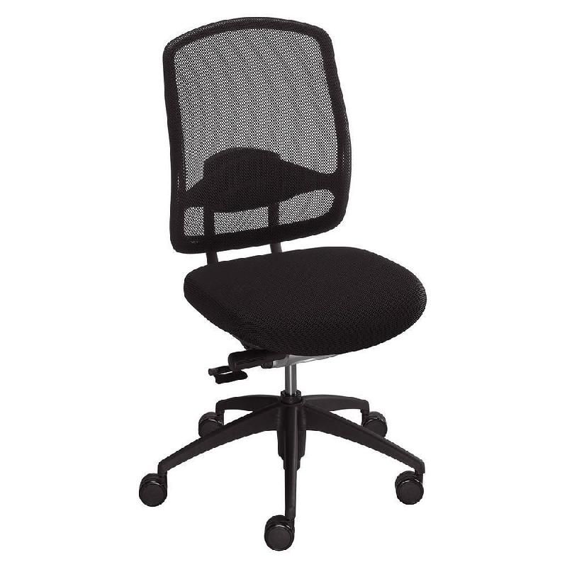 SIÈGE DE BUREAU ALIX MAILLE FILET HAUTEUR AJUSTABLE À ROULETTES HAUTEUR DOSSIER 60 CM NOIR