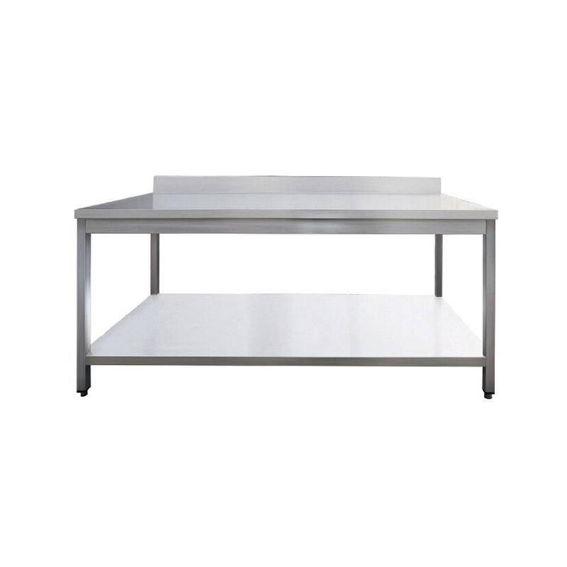 Skyrainbow Table de travail en acier inoxydable, avec rebord, 60 x 70 - inox THATS67A_0