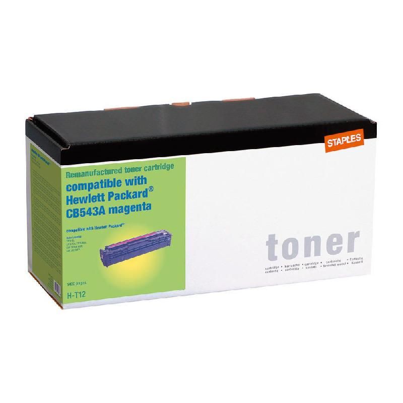 STAPLES TONER REMIS À NEUF 125A M (4217264) - COMPATIBLE: HP - COULEUR: MAGENTA