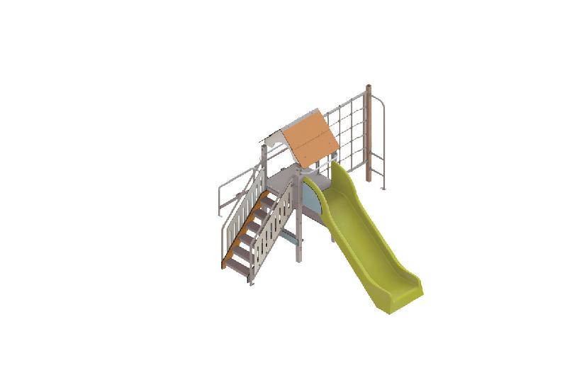 STRUCTURE CITADELLE BASTILLE - ACIER - SCELLEMENT - POLY - ORANGE/BLEU-WIKI CAT - MANUTAN COLLECTIVITÉS