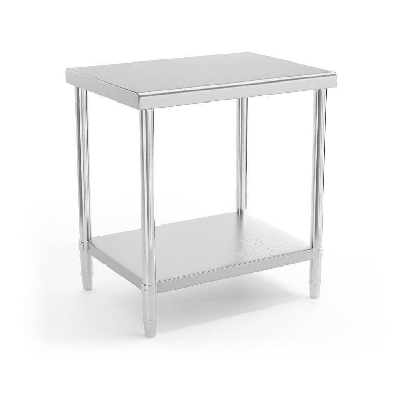 TABLE DE TRAVAIL CUISINE PROFESSIONNELLE ACIER INOX ENINOX 80 X 60 CM CAPACITÉ DE CHARGE DE 190 KG 14_0003664_0