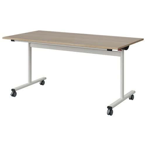 TABLE MALIBU RAB. 160X80 T6 DL STRA ABS CHÊNE 1146/BLC 9016 - MANUTAN EXPERT
