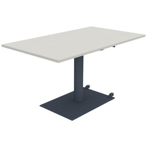 TABLE MANO MOB RÉGLABLE 140X80 STRAT ABS GRIS PERLE/NS - MOBIDECOR