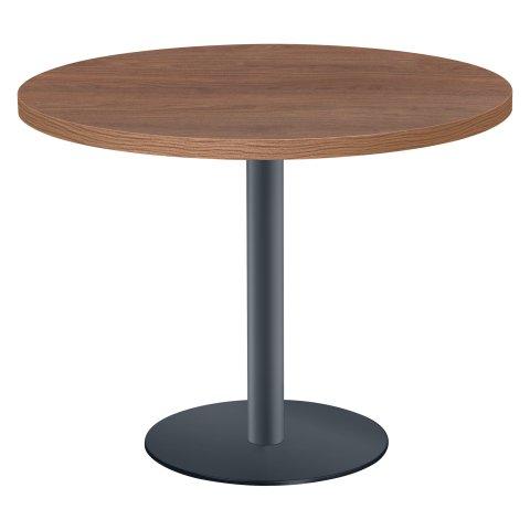 TABLE RONDE SHINY 100 CM NOYER PIED MÉTAL ANTHRACITE