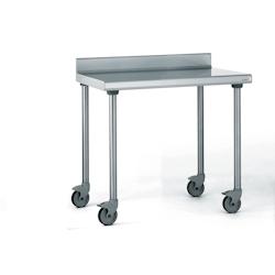Tournus Equipement Table inox adossée sur roues longueur 1200 mm Tournus - 414942 - plastique 414942_0