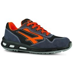 U-Power - Baskets de sécurité basses légères et confortables ORANGE - S1P SRC - Nylon respirant et daim souple - Taille 44 - Noir/Orange_0