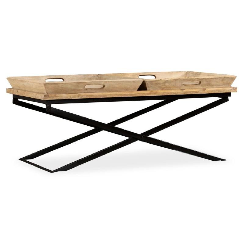VidaXL Table basse Bois de manguier massif 110x55x42 cm  Modèle Atlas Office Select - 244898XL_0