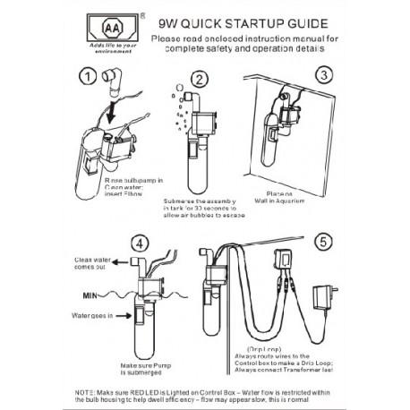 Stérilisateur UV submersible - Traitement de l'eau douce et eau de mer - Puissance 9W - AA09W_0