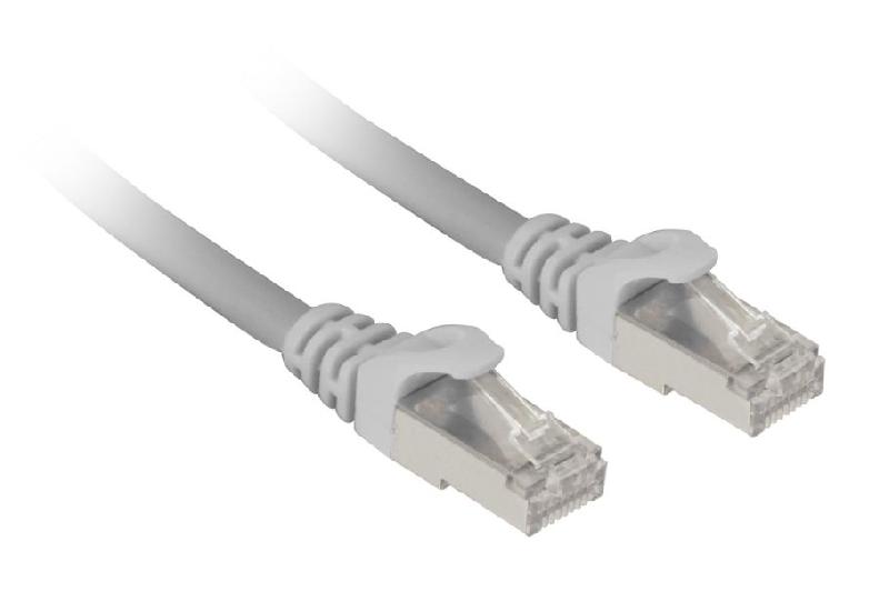 Sharkoon Patch Network Cable SFTP - RJ-45 - Cat.7a - Câble brut gris - 10 mètres_0