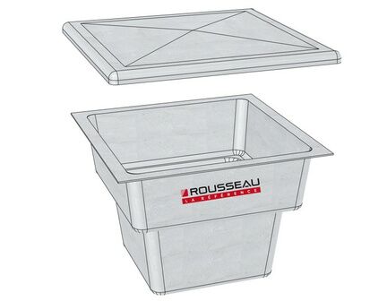 Bac à eau 200L - stratifié verre résine - couvercle inclus - dimensions L800 x l800 x h550_0