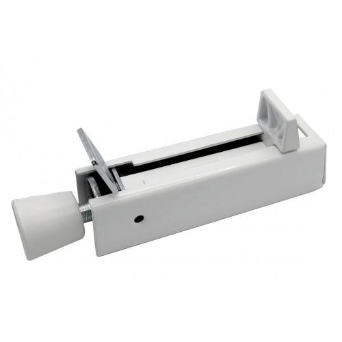CALE-PORTE À PÉDALE POUR PORTE LOURDE - CORPS ACIER ET DOUBLE RESSORT - BLANC IBFM