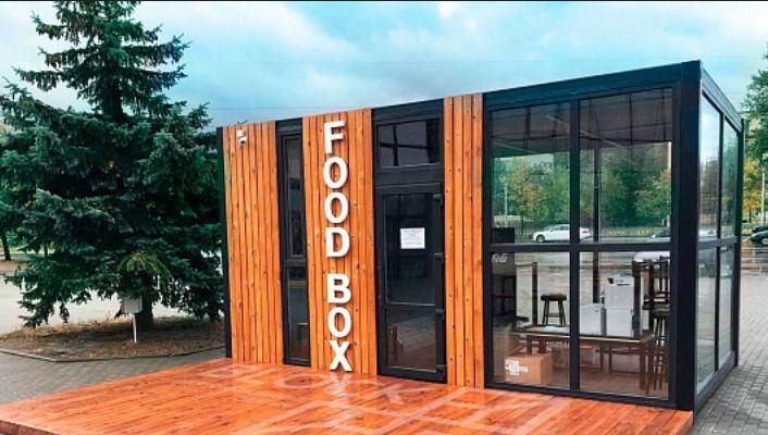 Container snack aménagé 20 pieds - type box food - 6,06 x 2,44 x 2,89 m_0