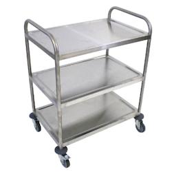 Craven Chariot de service en acier inoxydable 3 plateaux - 5050984306563_0