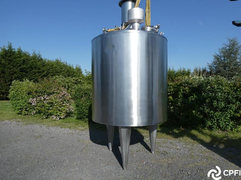 Cuve Pierre Guérin 3205 L - Inox 304 L - Agitation centrale et tri-pâle_0