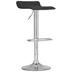 Décoshop26 - Tabouret de bar x1 avec repose-pieds siège pivotant à 360° design simple PVC noir et métal chromé 10_0004797 - noir 3000252297613_0