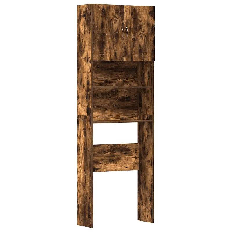 Helloshop26 - Armoire de rangement pour salle de bain 64 x 24 x 190 cm design fonctionnel minimaliste en bois d'ingénierie chêne 02_0051246 - Bois m_0