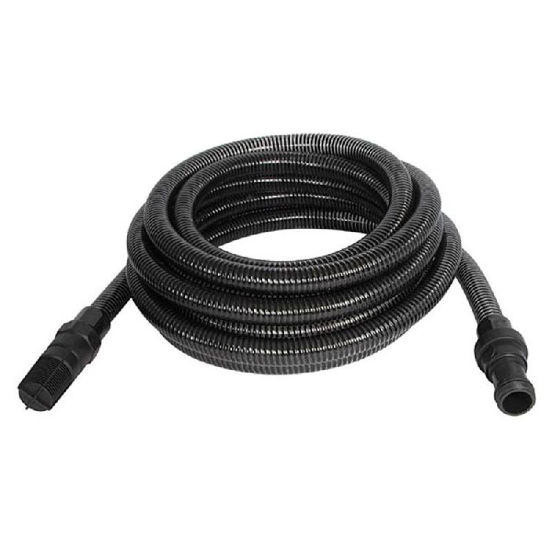 Kit aspiration pour pompe à eau - Tuyau cannelé 7 m diamètre 22 avec raccords et clapet anti-retour_0