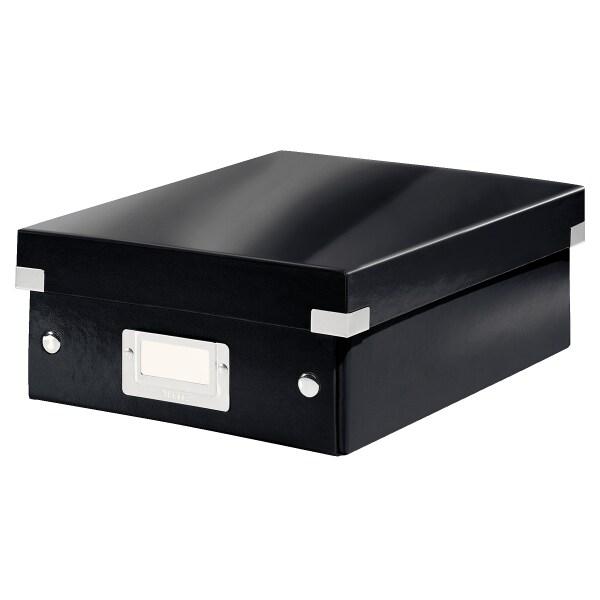 LEITZ Lot de 6 Boîte de rangement Click & Store Wow, petit format avec compartiments, coloris noir - noir 60570095_0
