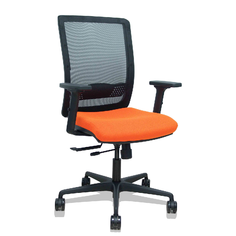 Piqueras y Crespo Silla Haches traslack malla negra asiento bali naranja brazos 2D ruedas 65mm - orange multi-matériau 395TKM840B308B2DB68R65_0