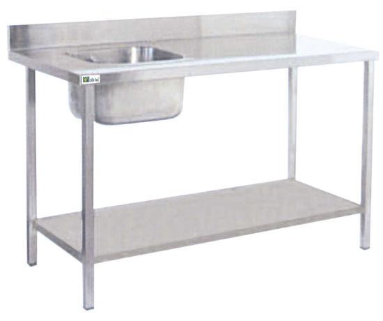 Table de chef avec bac à gauche 2000x700x850 - STCS207A_0