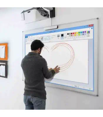 Vanerum Tableau blanc Vpi tactile HPE émail e3 blanc feutre, fixation HAWM (H130xL200 cm) - Tableau_0