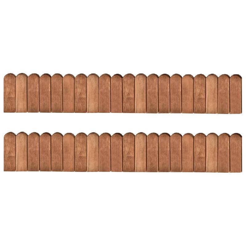 Vidaxl rouleaux de bordure 2 pcs 120 cm bois de pin imprégné 3053644_0