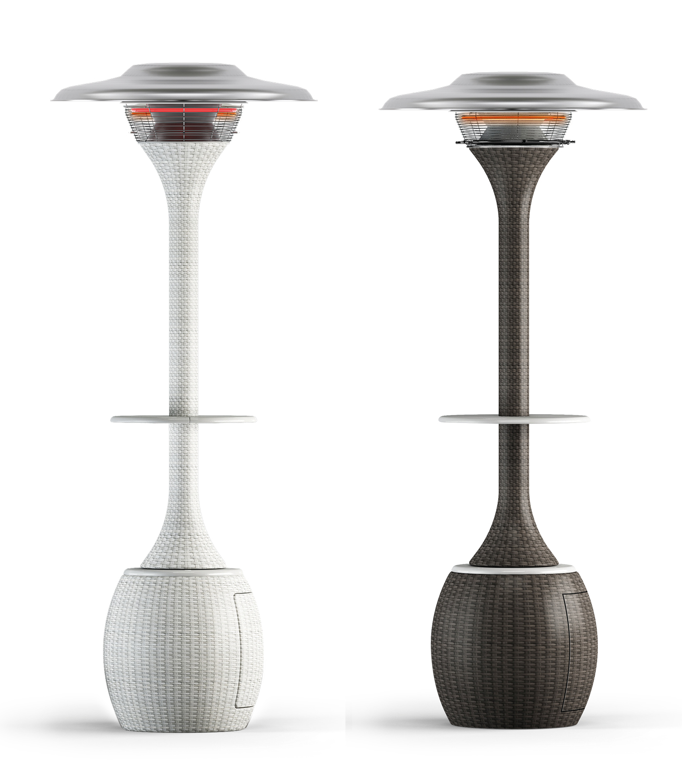 Brumisateur mobile design avec lumière intégrée - Chauffage parasol pour espaces extérieurs - Made in Italy_0